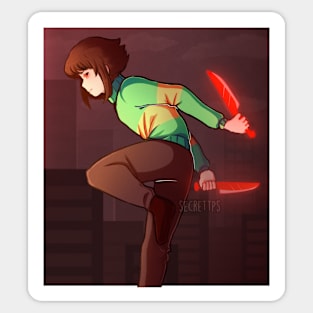 Chara glitchtale Sticker